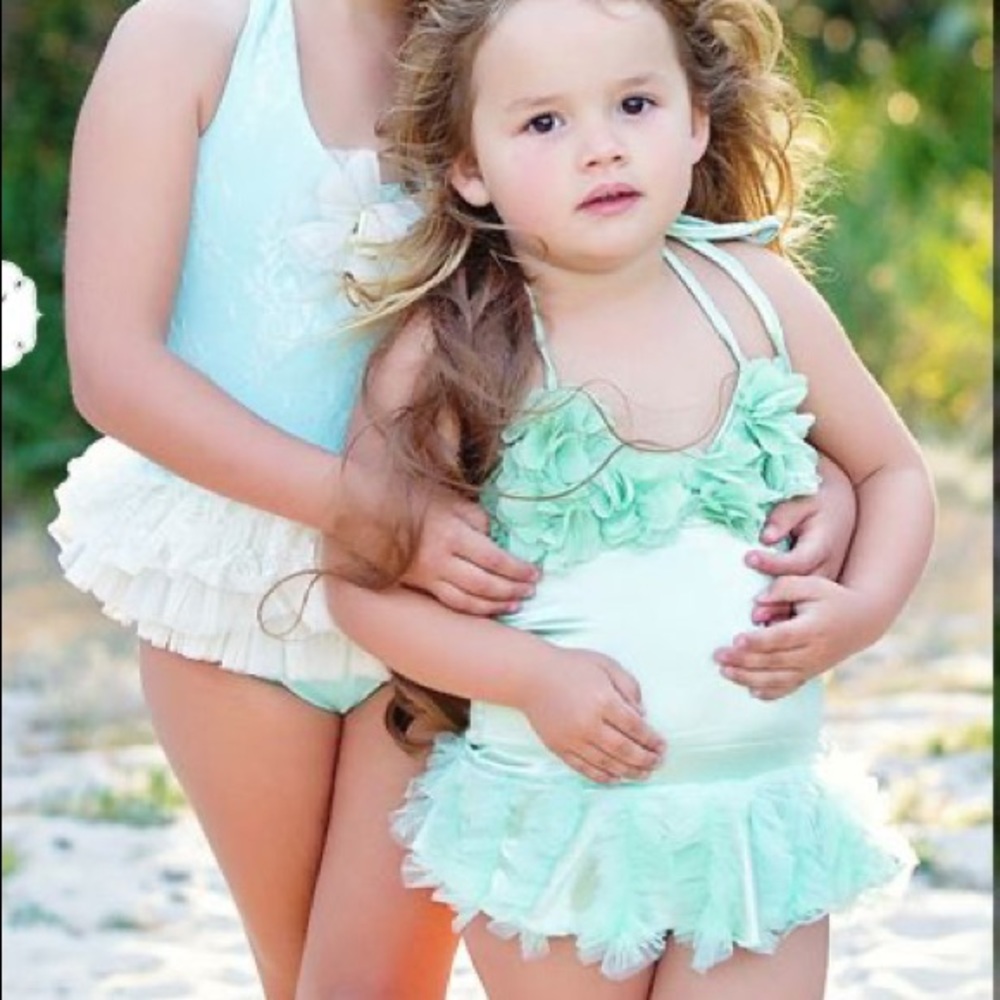 Dollcake Lazy Girl Mint Green swimsuit size 2